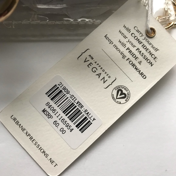 Urban Expression Clear and Silver Crossbody Bag - Picture 5 of 15